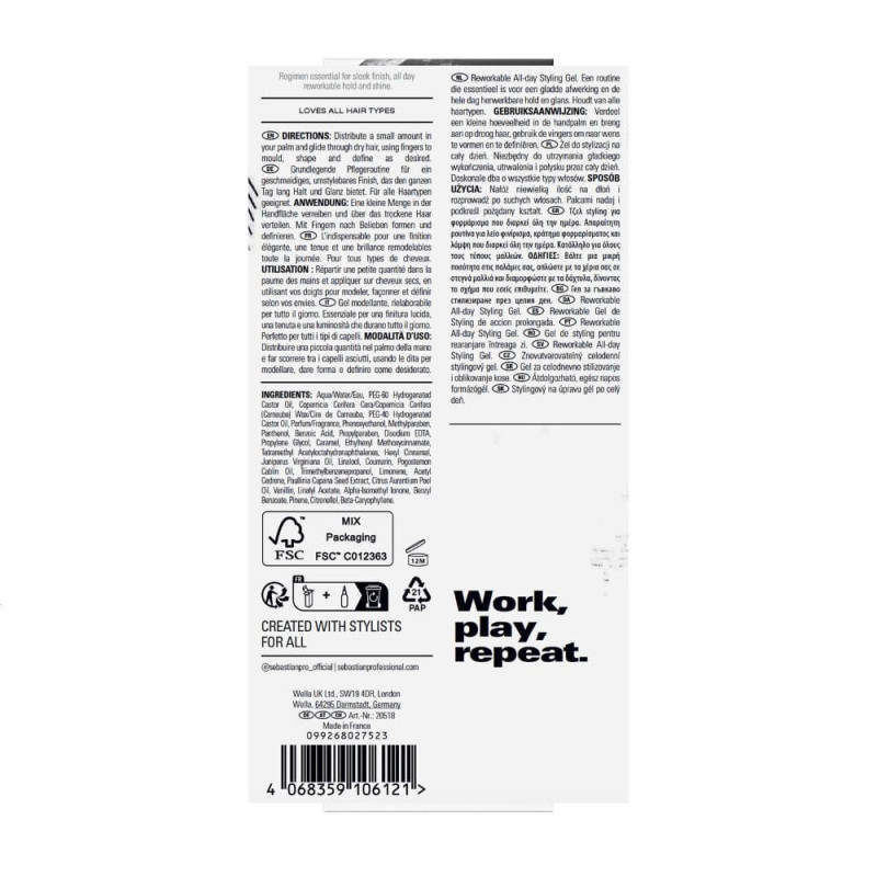 Hero 24hr Styling Gel - Sebastian Sebman - Keshop.com