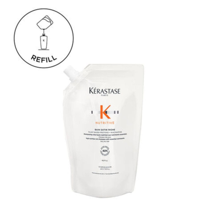 Bain Satin Riche Refill Pouch 500 ml - Kérastase Nutritive Shampoo