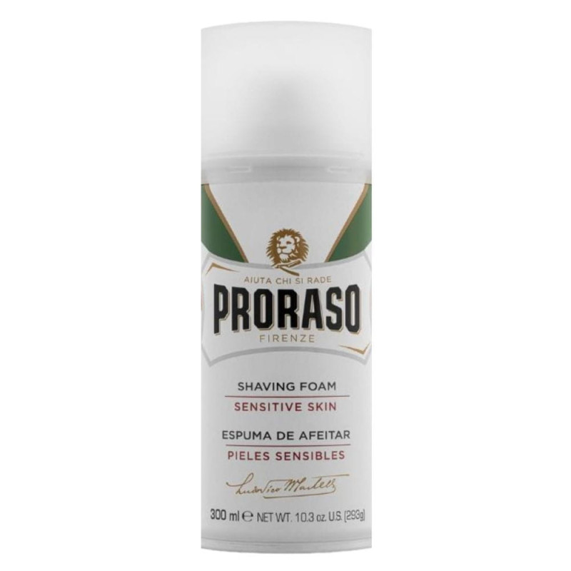 Proraso Mousse à raser | Thé Vert Avoine Peaux Sensibles