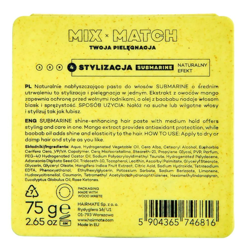 Sumbarine Shine Enhancing Hair Paste With Medium Hold - 75 g