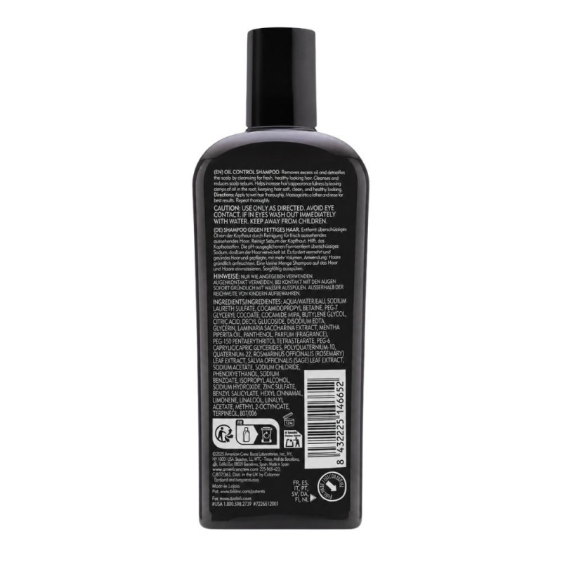 Oil Control Shampoo | Champú Purificante Hombre | Cuero Cabelludo Graso