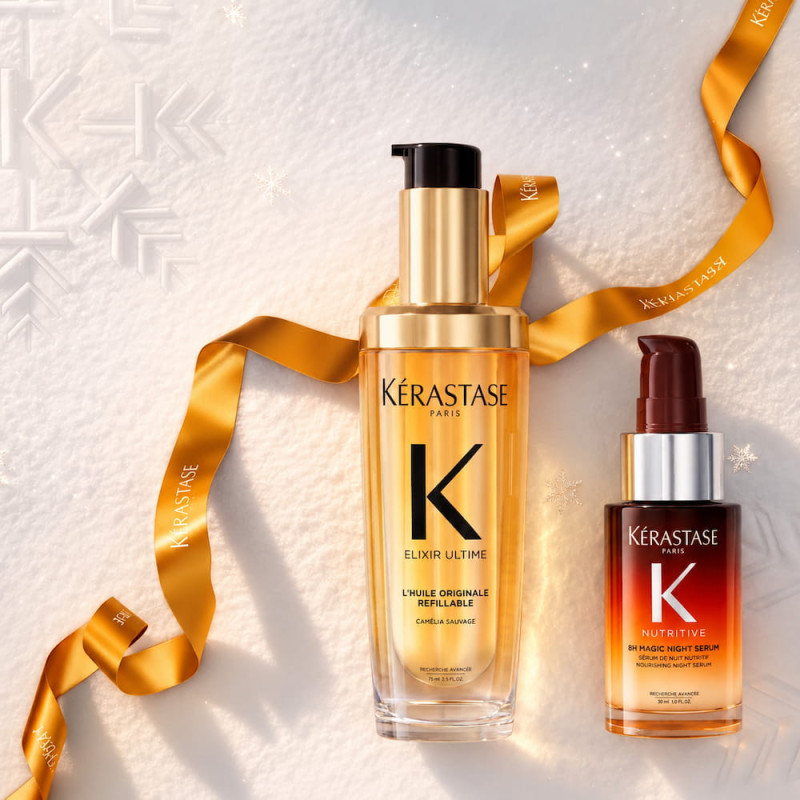 Kérastase | Coffret Elixir Ultime + 8H Night Serum | Noël 2026