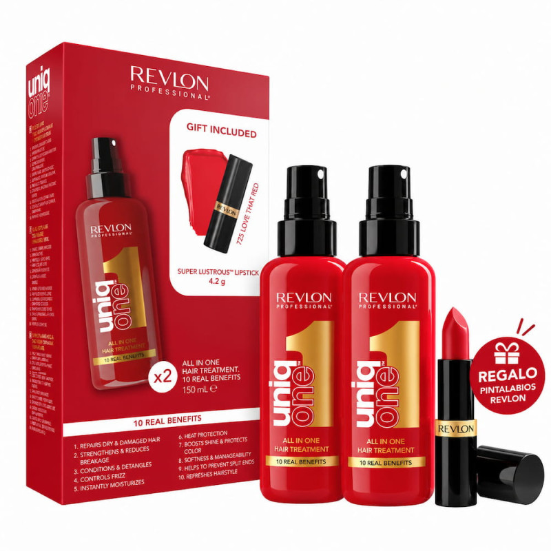 Revlon | UniqOne | Soin Capillaire + Rouge à Lèvres | Keshop